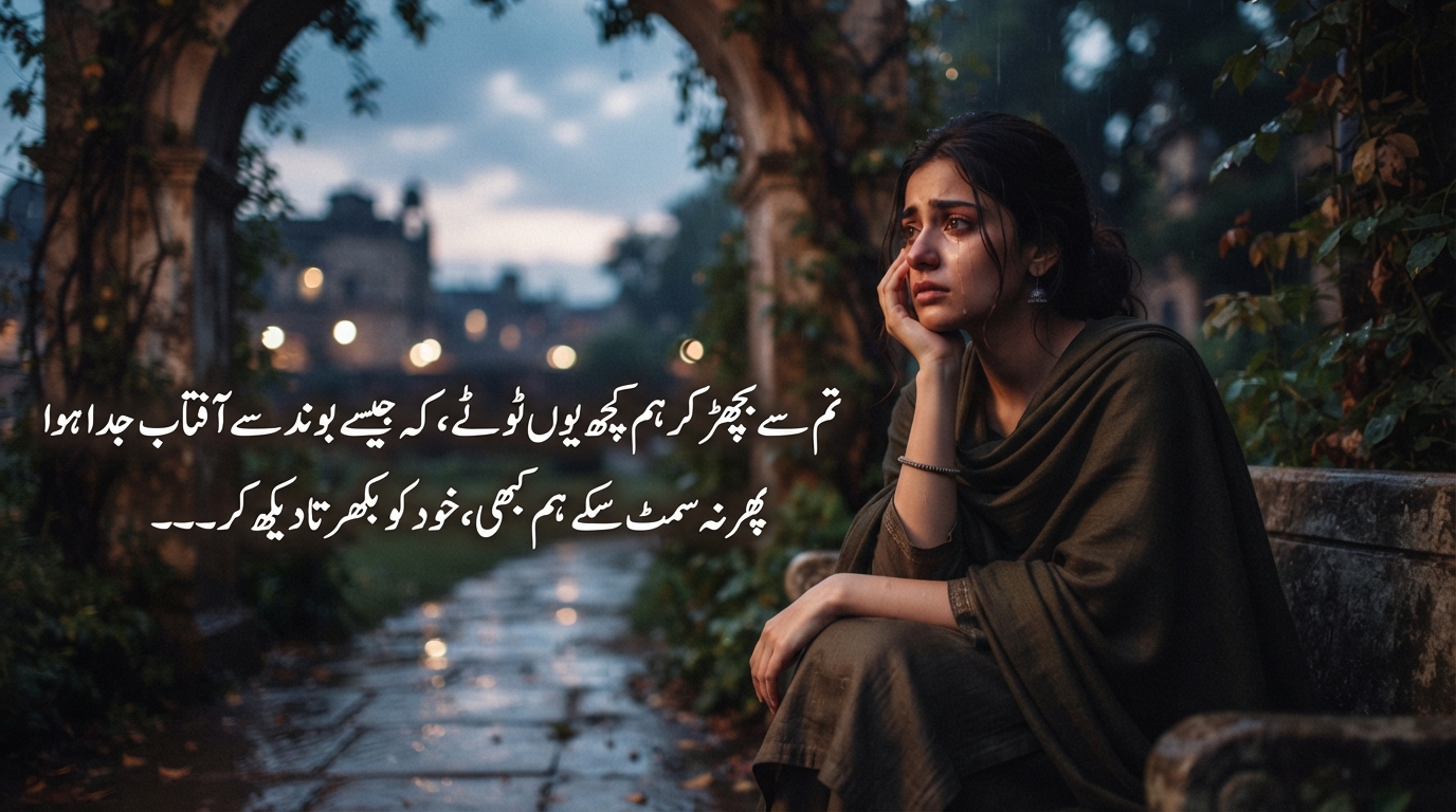 sad shayari 2 line heart touching